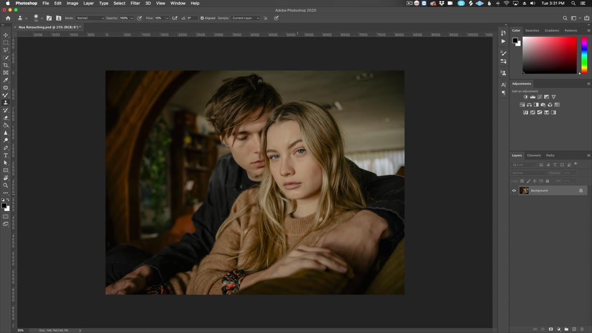 Layers panel showing duplicated background layer