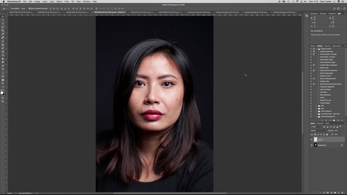 Color comparison and correction approach demonstrated in Photoshop