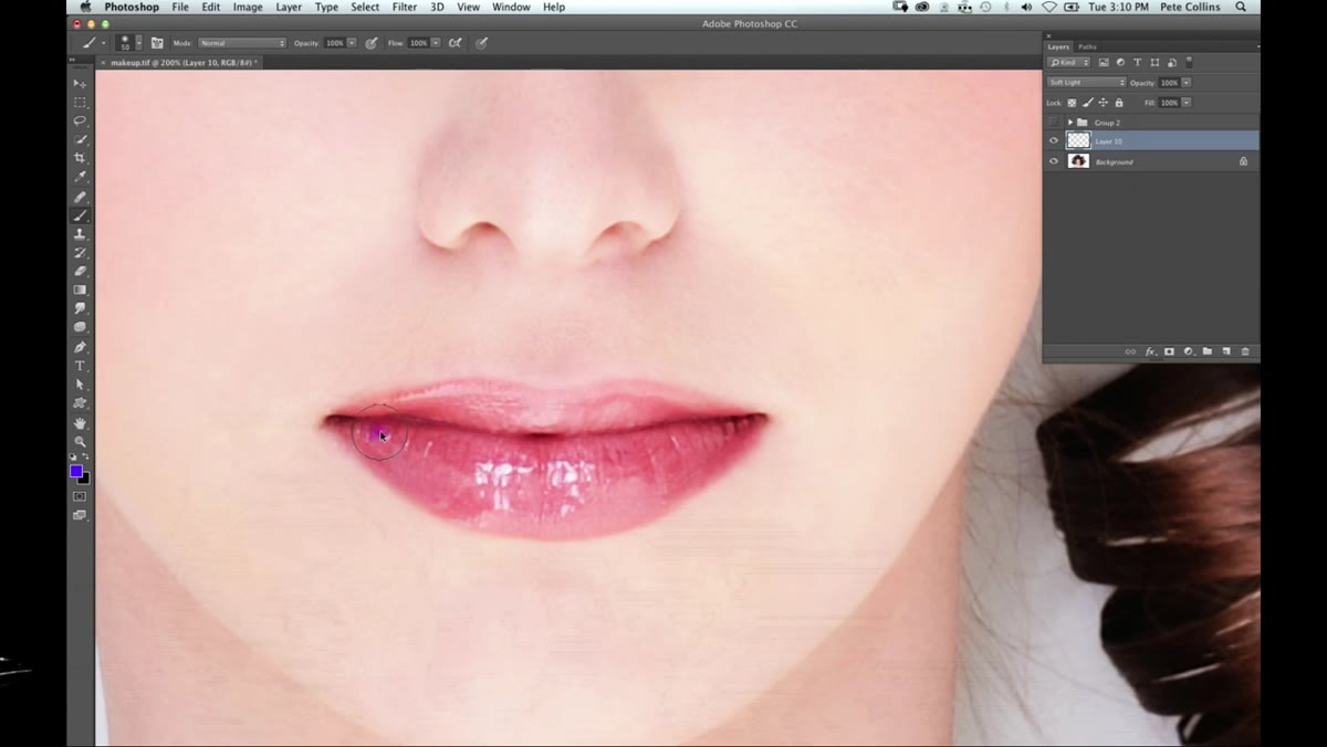 Layer blend mode dropdown set to Soft Light