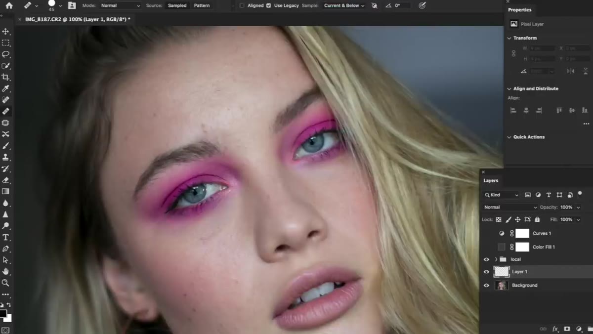 Custom brush settings panel with low opacity visible