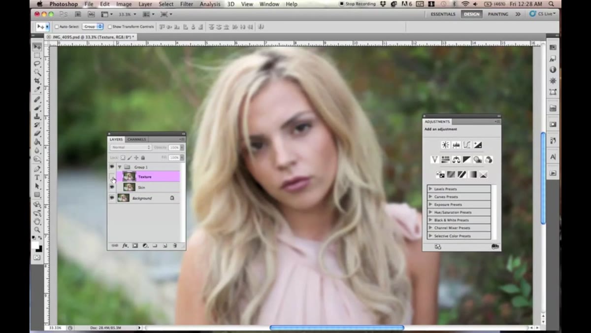 Apply Image dialog with skin layer selected and Invert checked