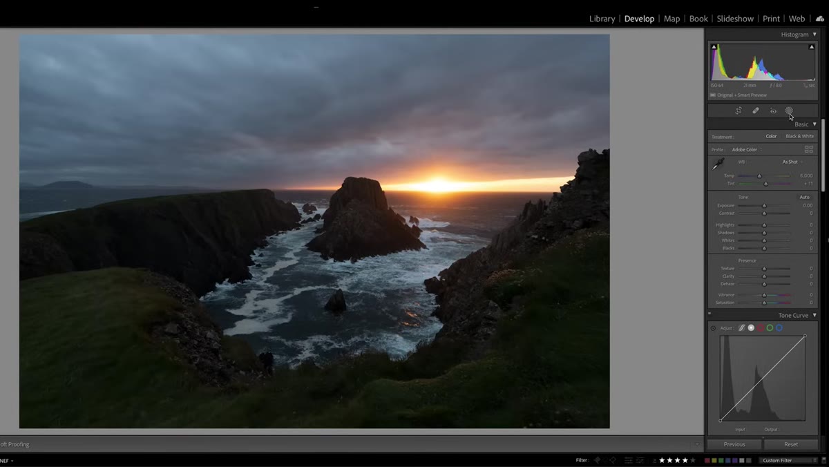 New Lightroom masking panel open showing mask list and options