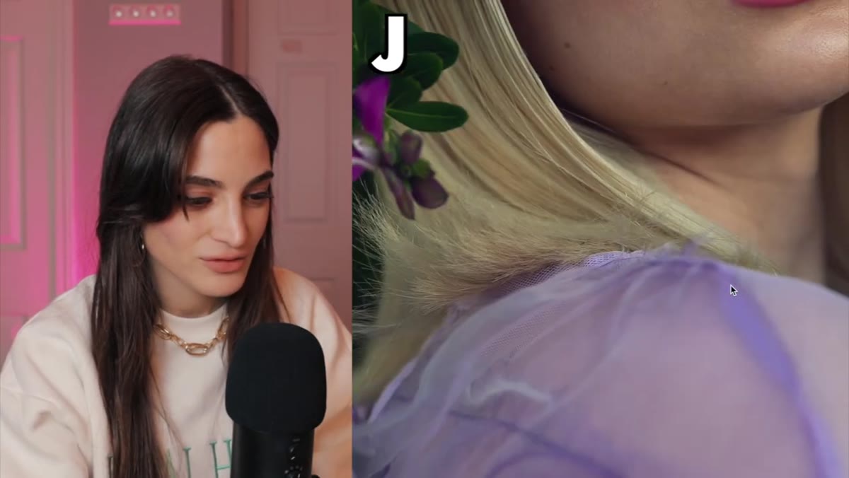 Side-by-side before and after of first retouch labeled A